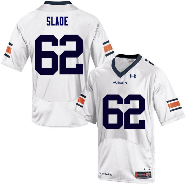 Men's Auburn Tigers #62 Chad Slade White College Stitched Football Jersey